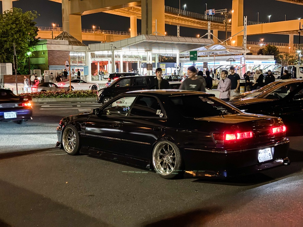 Rear view of a custom drift missile
