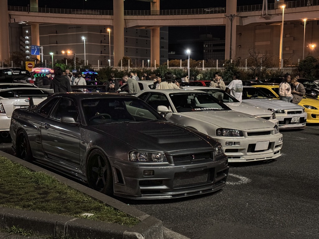 Group of classic JDM Japanese domestic market cars